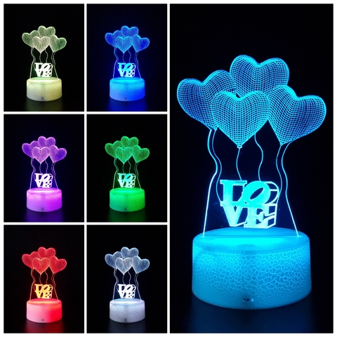 Luminária De Mesa Led 3D | Love - Amor na internet