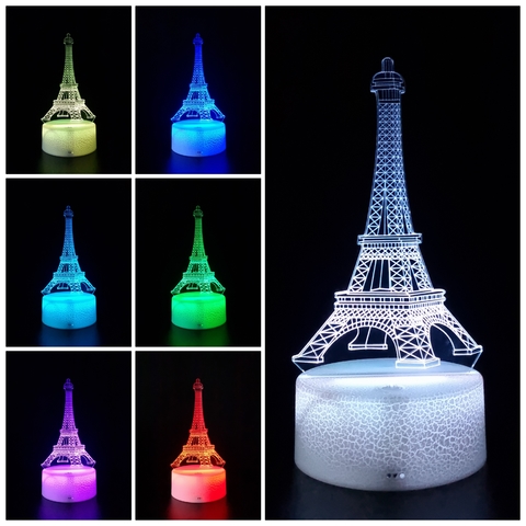 Luminária De Mesa Led 3D | Torre Eiffel na internet