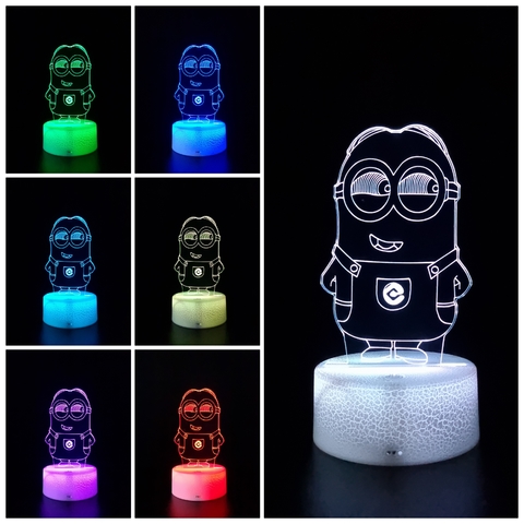 Luminária De Mesa Led 3D | Minion