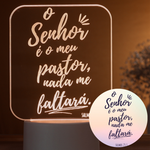 Luminária com sua ARTE - Logomarca ou desenho personalizado