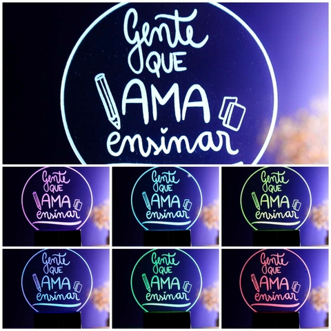 Luminária Led - Gente que Ama ensinar na internet