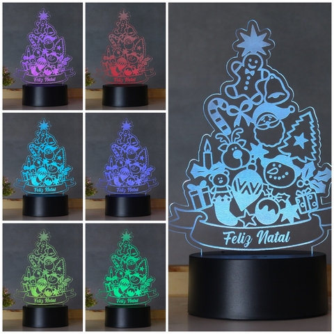 Luminária Led Natal - Árvore Feliz Natal na internet