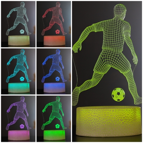 Imagem do Luminária Led - Jogador de futebol 3D