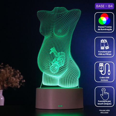 Luminária Led Corpo Humano - Grávida - comprar online