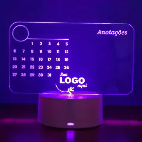 Luminária calendário com Logo personalizada - loja online