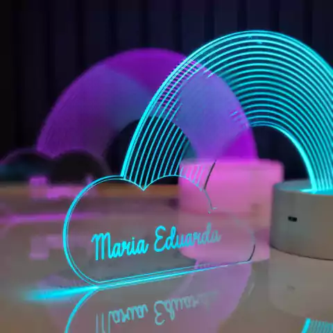 Luminária Arco-Íris Personalizada com NOME - loja online