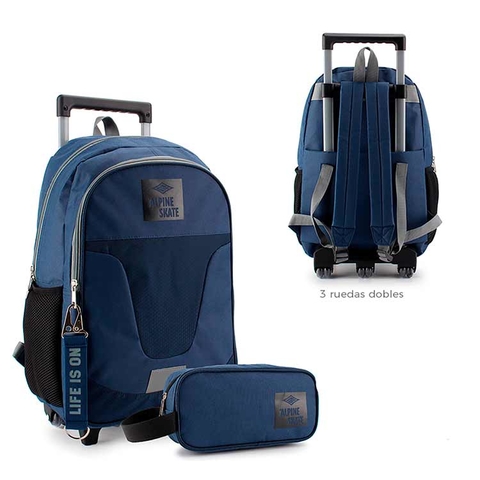 Mochila Carro Alpine Skate con cartuchera Azul