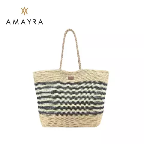 Bolso tote playero yuten, trenzado AMAYRA