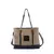 BOLSO PANAMA PIED DE POULE CAMEL Y NEGRO de Blaqué