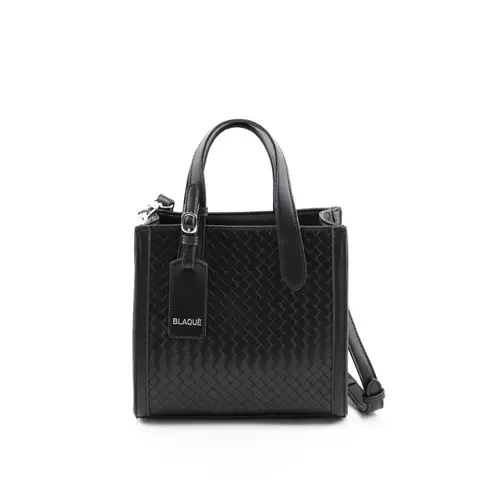 CARTERA ESTOCOLMO PETIT TRENZADO NEGRO de Blaqué