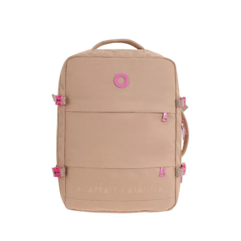Mochila Agarrate Catalina de viaje rosa