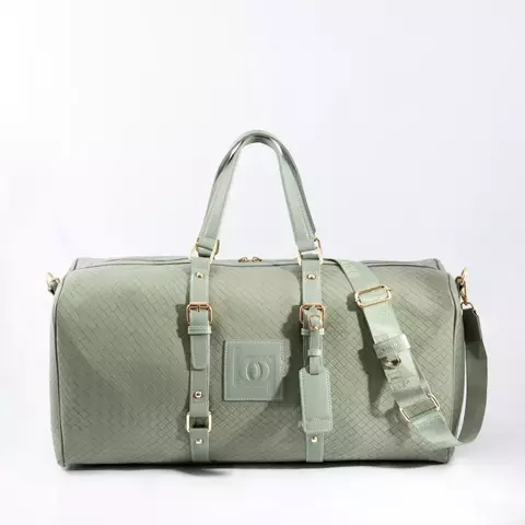 BOLSO DE VIAJE PANAMA TRENZADO VERDE de Blaqué - comprar online