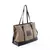 BOLSO PANAMA PIED DE POULE CAMEL Y NEGRO de Blaqué - comprar online