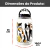 Porta Ração 3,6L com Alça para 2kg Pote para Cachorro e Gato Hermético - comprar online