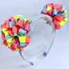 Tiara de Pompom Jeans Com Neon