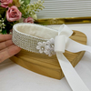 Porta Coque Strass Branco/Prata