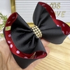 Laço Minnie Poá Preto/vermelho