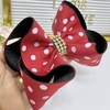 Laço Minnie Poá Vermelho/preto