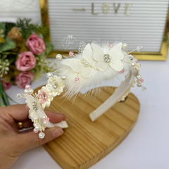 Tiara Luxo Off white/Rosa