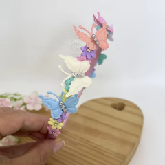 Tiara Mini Borboletas - Une Laços 