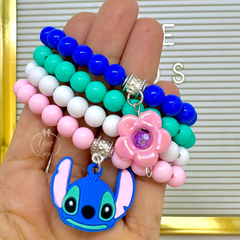Pulseira Infantil Stitch/Florzinha