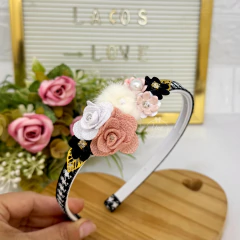 Tiara Pied Poule/2 opções de cores - Une Laços 