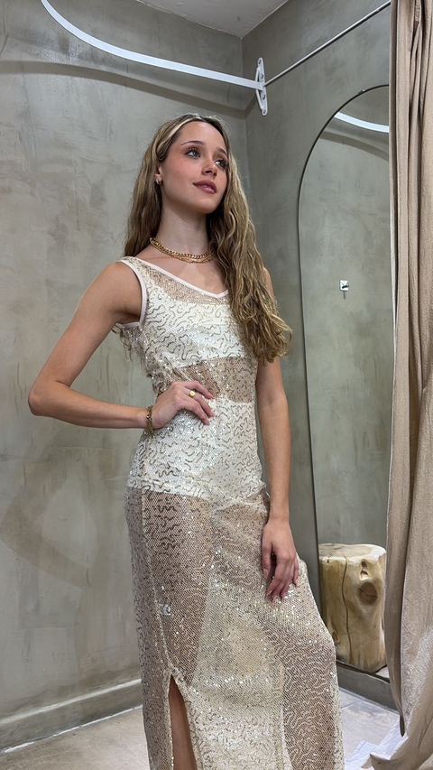 Vestido Gold Lentejuelas - comprar online