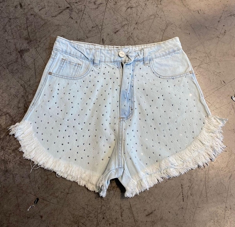 Short denim Pieta strass