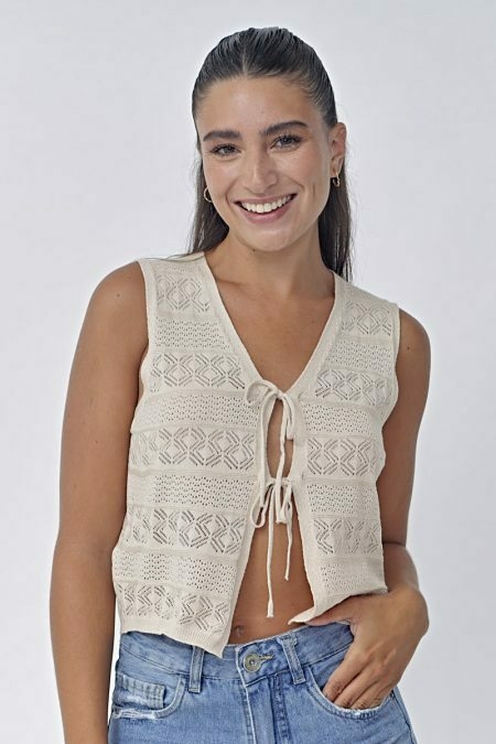 Chaleco calado con dos tiras - comprar online