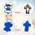 Terço Infantil Anjo da Guarda Emborrachado Azul 29cm - Os Arcanjos