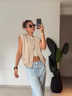 chaleco - gabardina algodón - comprar online