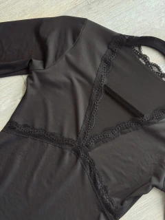 body escote v - manga oxford - comprar online