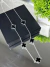 Corrente Trevo Somar preto 5 trevos em prata 925 legitima 55 cm (Unissex) - comprar online