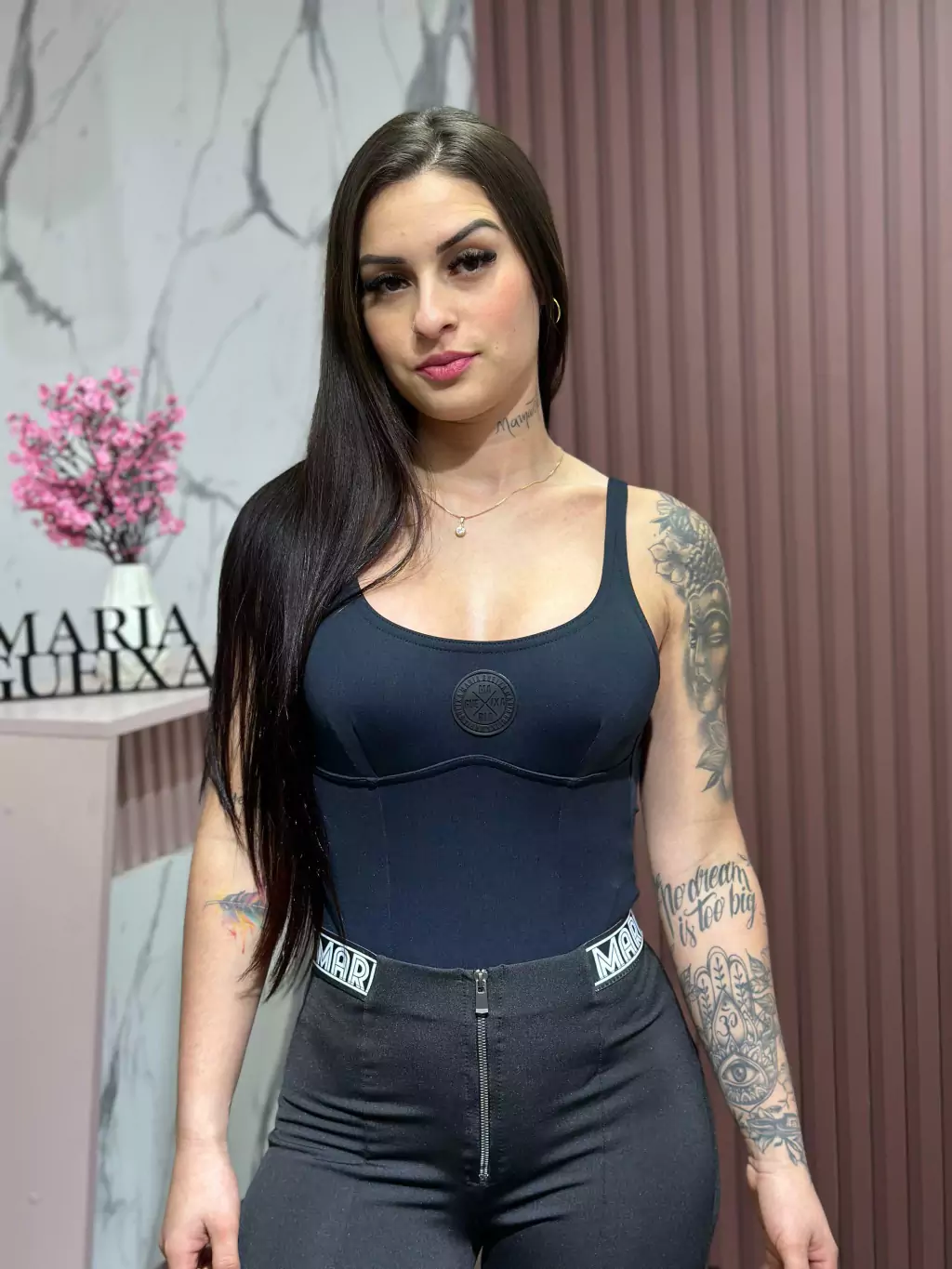 MARIA GUEIXA Body maiô preto