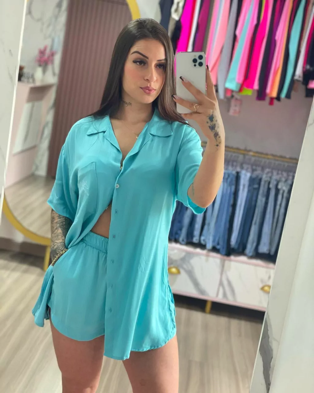 MARIA GUEIXA Conjunto camisa + short