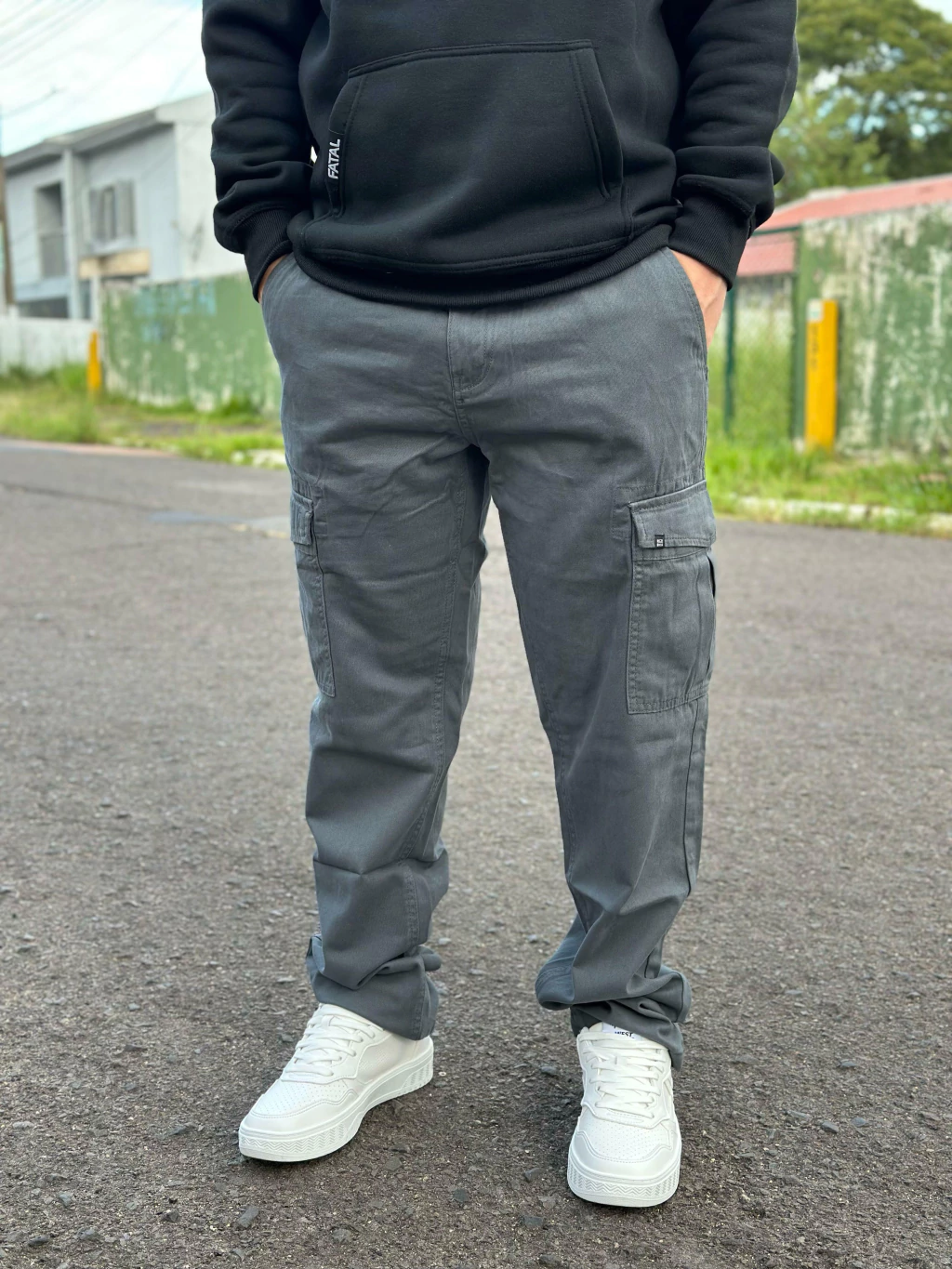 Calça Cargo Bali Nicoboco Cinza
