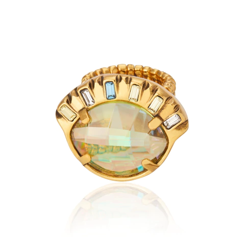 Anel Cravado - Beijo no Olhar Ouro Velho | Camila Klein