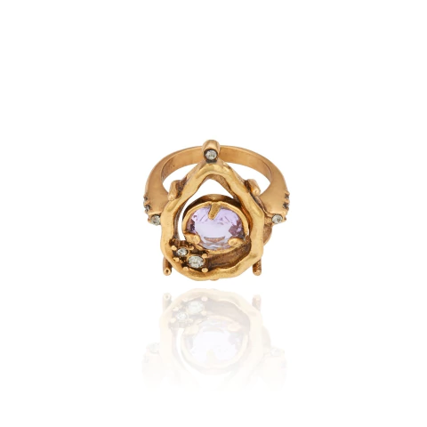 Anel Ametista e Cristais Serenata Al Mare Ouro Velho I Camila Klein - comprar online
