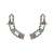 Brinco Ear Cuff Crystal Blue Empire Prata Velho | Estela Geromini