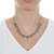 Colar Choker Crystal Blue Empire Prata Velho| Estela Geromini - comprar online