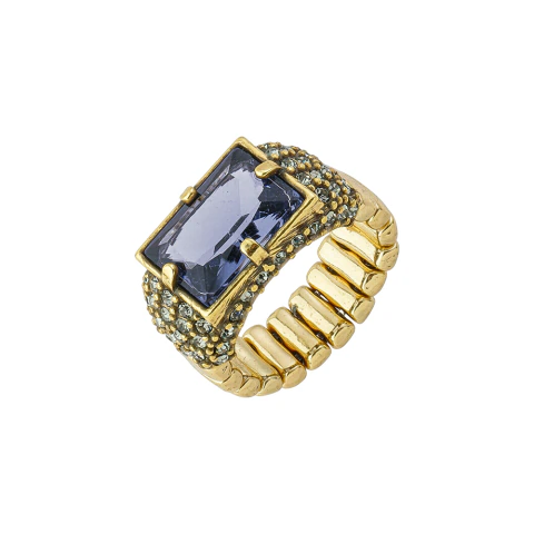 Anel Bellagio Tanzanite Ouro Velho | Estela Geromini