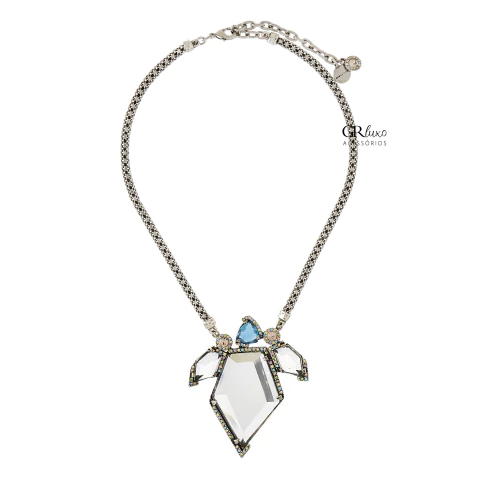 Colar curto Pingente Memories Maggie Prata Velho | Camila Klein - comprar online