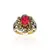 Anel Charlotte Cristais Rubelita Ouro Vintage | Monica Di Creddo - comprar online