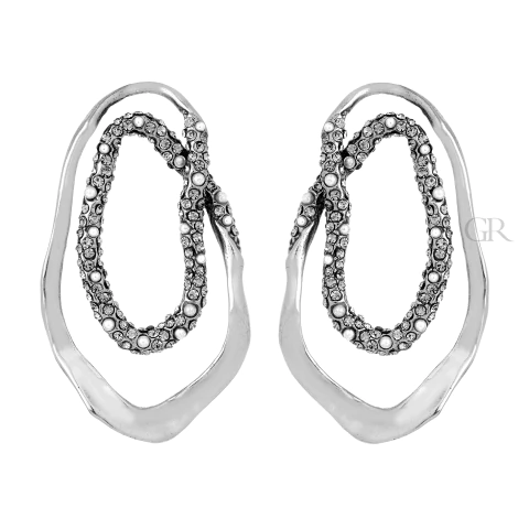 Brinco Pérolas e Cristais Prata Vintage | Nino Bran - comprar online