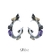 Brinco Argola Cristais Al Mare banho Platina | Monica Di Creddo - comprar online