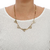 Colar formas cristal transparente banho ouro | Estela Geromini - comprar online