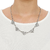 Colar formas cristal transparente banho prata | Estela Geromini - comprar online