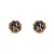 Brinco Clássico ponto de luz cristal black diamond G ouro vintage | Morena Canela