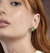 Brinco Lustre Ella cristal verde folha ouro vintage | Monica Di Creddo - comprar online
