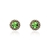 Brinco Lustre Ella cristal verde folha ouro vintage | Monica Di Creddo